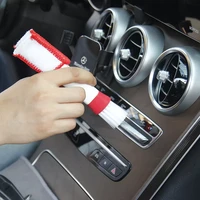 multi purpose car air conditioner outlet cleaning tool 2 in 1 auto interior home windows kitchen cleaning brush red gray green