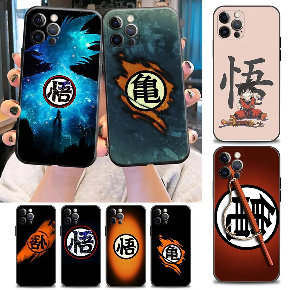 

Dragon Ball Son Goku Logo Phone Case for iPhone 11 12 13 Pro Max 7 8 SE XR XS Max 5 5s 6 6s Plus Case Soft Silicon Cover BANDAI