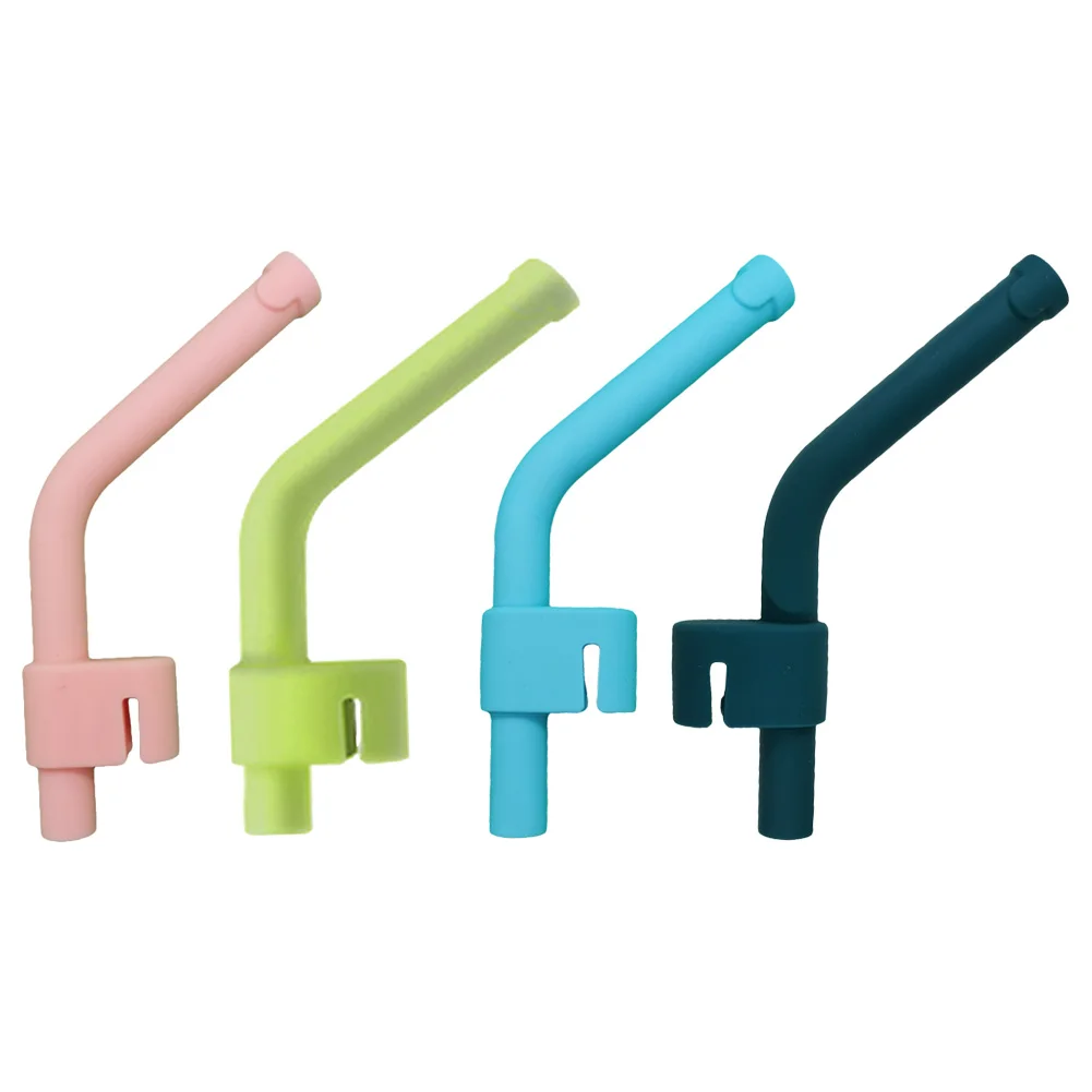 

1Pcs Baby Plate Straw Reusable Silicone Soup Water Drinking Straw Snap Buckle Tableware Baby Drinking Feeding Accessory