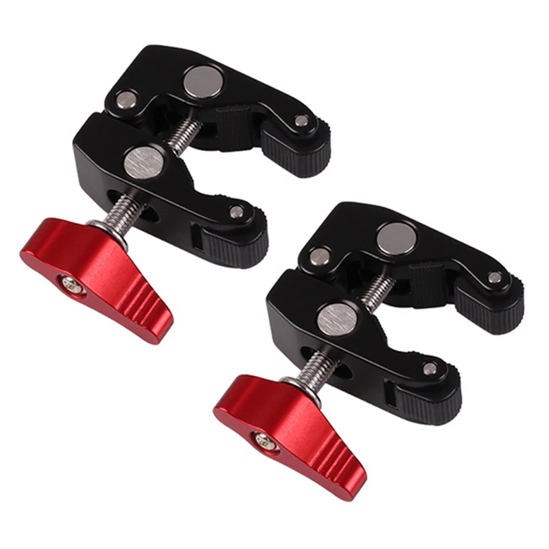 

2X Camera Clamp Crab Mount Hot Shoe Adapter For LCD Field Monitor, LED Lights, Flash, Microphone, Gopro, Action Cam