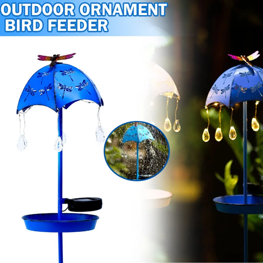

1 шт., водонепроницаемый зонт-кормушка для птиц на солнечной батарее