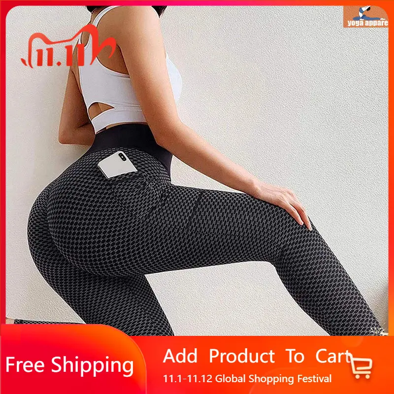 

Hot Style Hip Lift Slim Waistline Honeycomb High Waist Plus Size Summer Yoga Pants Sports Pants Casual Fitness Ladies Trousers