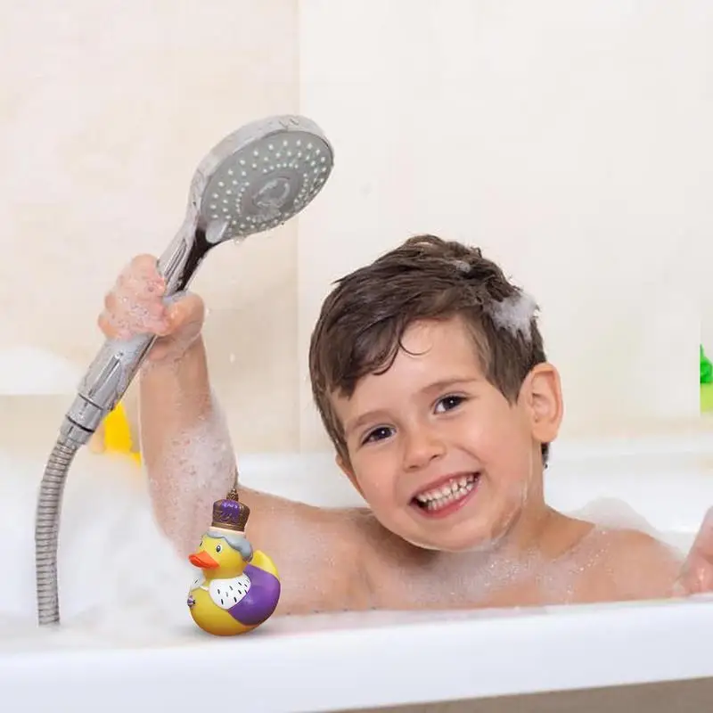 Novelty Rubber Ducks Collectible Bath Toys Squeaker Duck Queen For Fun Bath Gifts For Birthday Baby Showers