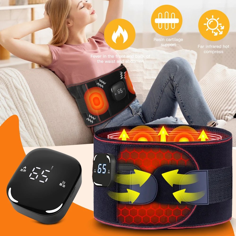 

Инфракрасный Вибрационный массажер для талии, поддерживающий пояс, для массажа живота, обезболивания, сжатия