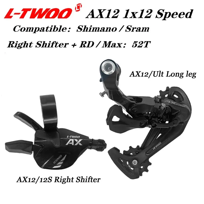 

Велосипедный переключатель передач LTWOO MTB AX12 1x1, 2 скорости, задний переключатель передач, задний переключатель передач, 52T Shadow 12 S 12V, детали