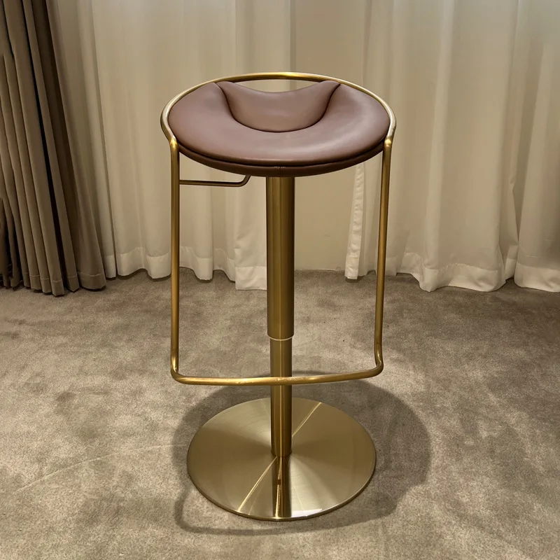 

O230Designer Italian minimalist bar chair home post-modern light luxury high chair bar chair front bar stool