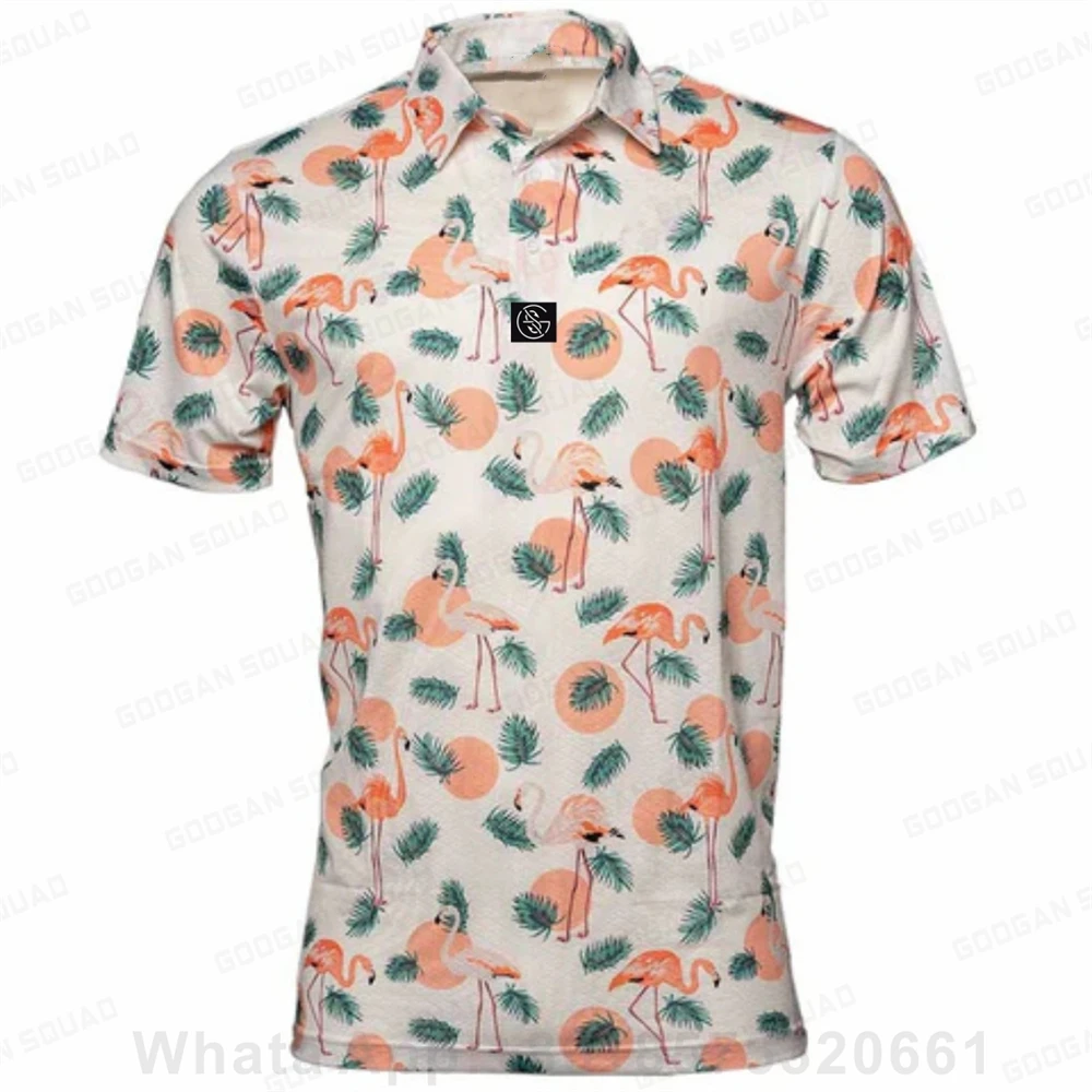 High Quality Short Sleeve Men Golf Polo Shirts Quick Dry Volleyball Badminton Sports Polo Shirt Fashion Printing Casual Clothing