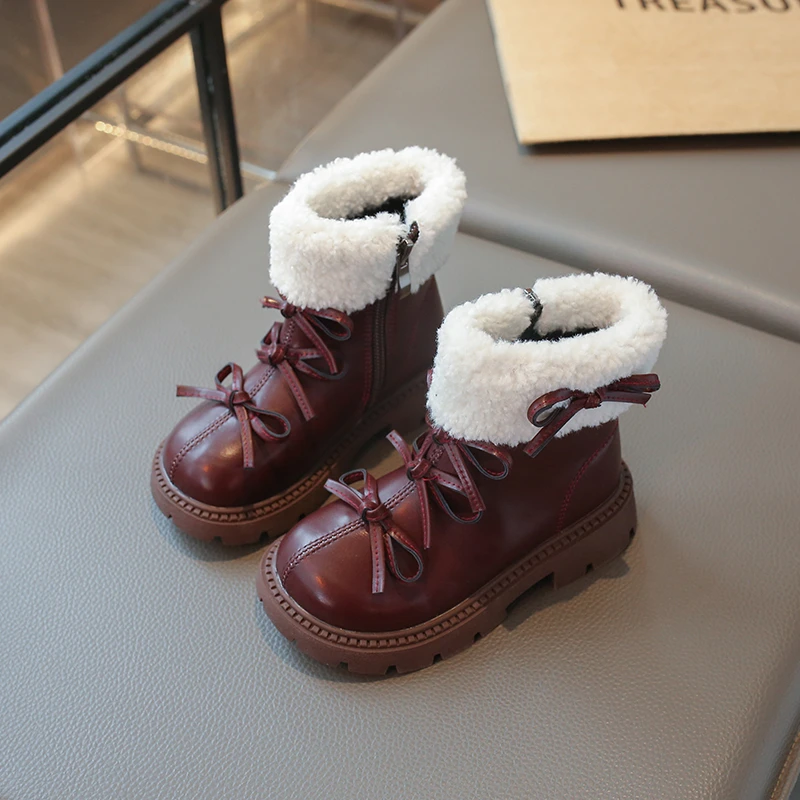 Ботинки для девочек из искусственной кожи