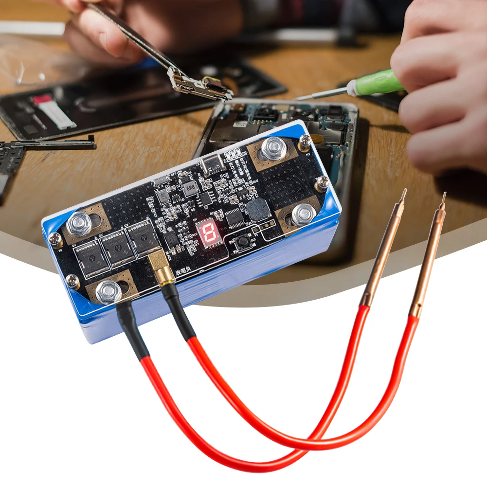 

Nickel Strip Spot Welding Machine 11000mAh Adjustable Spot Welding Machine Spot Welder Type-C 30 Gear for Welding for Battery