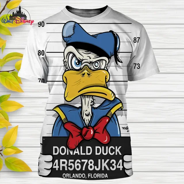 Disney Fun T-shirt Mickey Mouse Donald Duck Goofy Cartoon Men's and Women's T-shirts Casual Style 3D Printed Summer Top