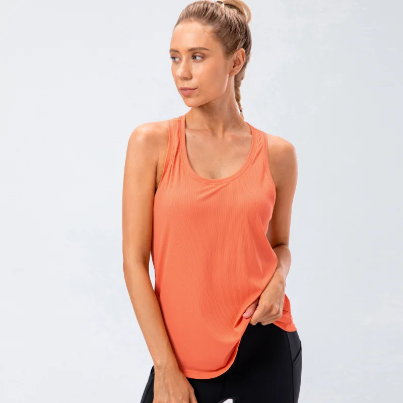 

Women's Shirt Yoga Wear Fitness Tank Top Crop Tops Gym Sleeveless Blouse T-Shirt Breathable Athletic Jogging Clothing Sport Vest