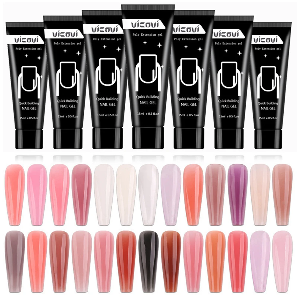 

Sdotter 26 Color Extension Nail Gel Quick extension Acrylic Gel Clear Crystal Jelly Effect Extension Gel Varnish of Fast Dry Pol
