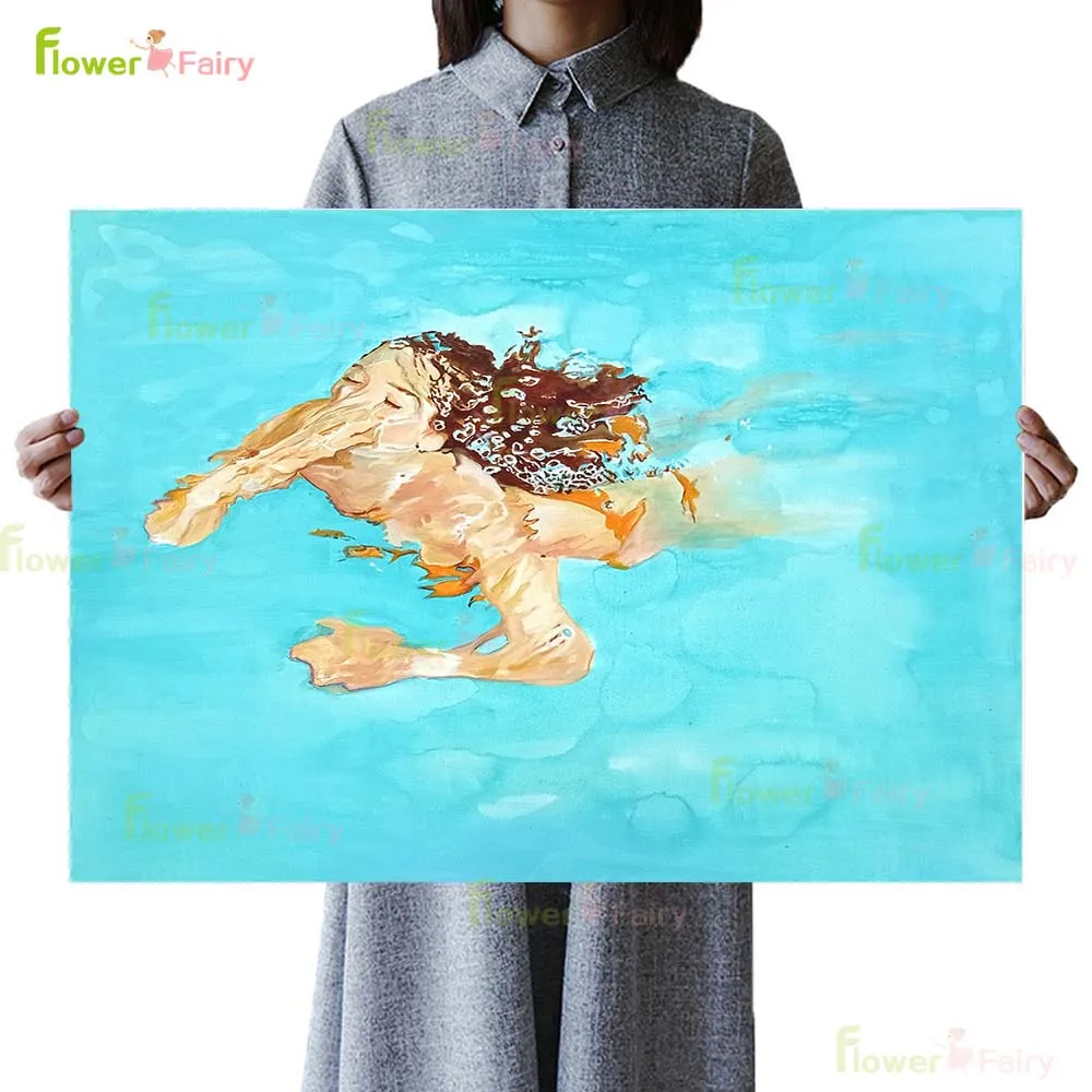 Плакат с принтом сексуальной девушки для плавания и дайвинга настенная Картина