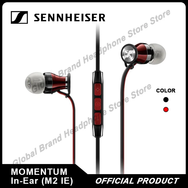 

Оригинальные наушники-вкладыши Sennheiser импульсная стереогарнитура 3,5 мм спортивные Hi-Fi наушники с микрофоном наушники с глубокими басами для...