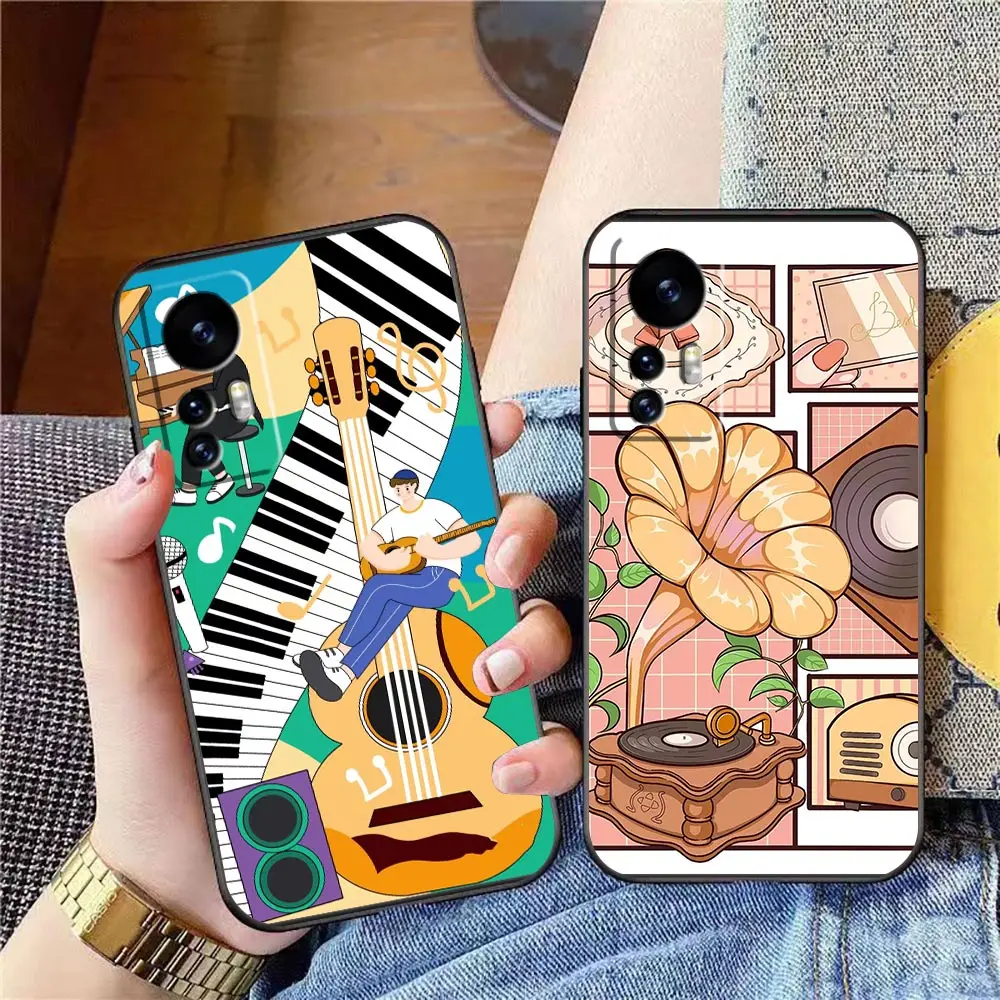 

Phone Case For Xiaomi Mi 13 12 12T 11 11T 10 9SE 9 CC9 8SE 8 6 6X 5 5S 5X Pro Tpro Lite Plus Fundas Cartoon Classical Instrument