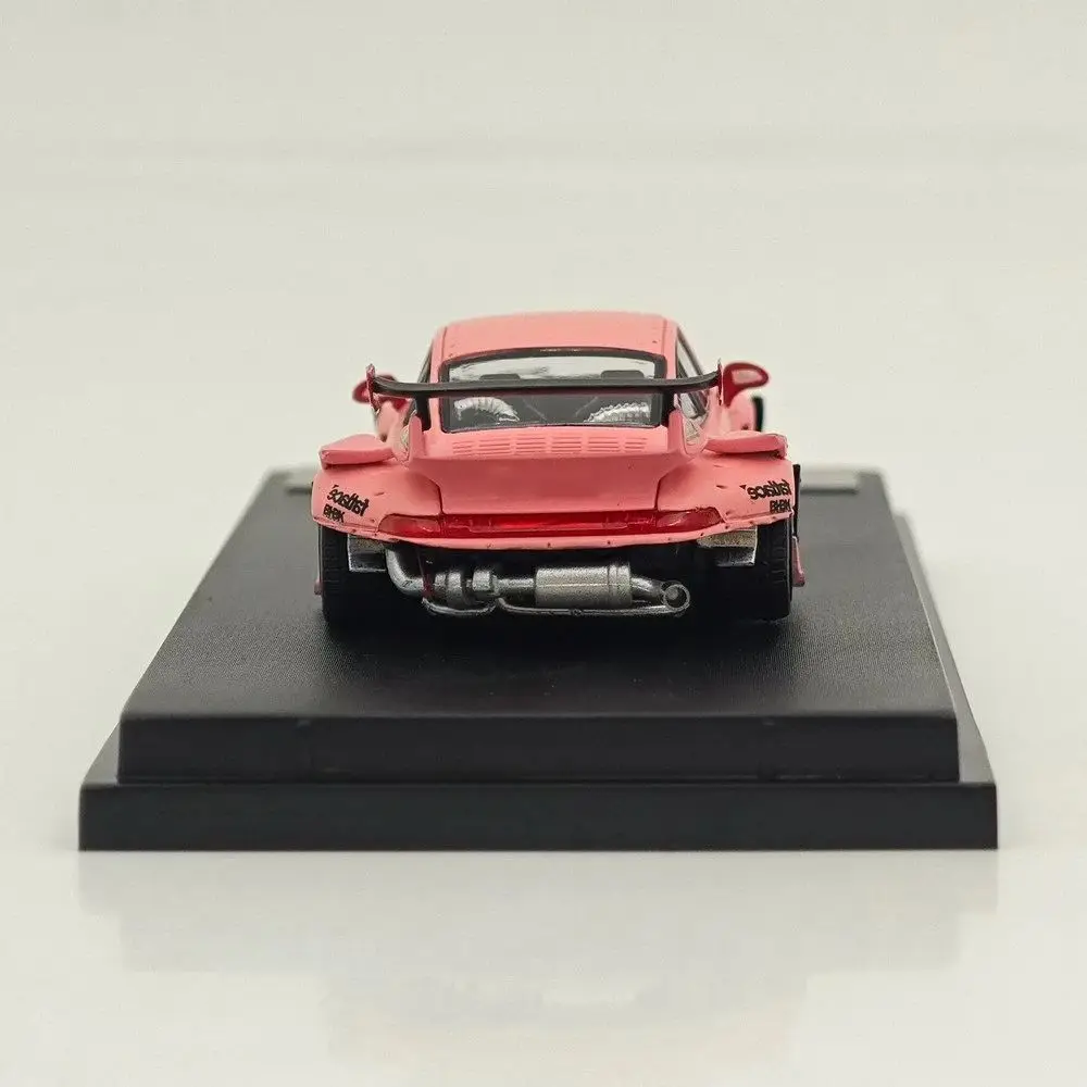 Фото SW 1/64 для RWB 993 Rauh-Welt Begriff # 98 # Миниатюрная коллекционная модель автомобиля 91 Matte Pink/Green Diecast, ограниченная серия №5