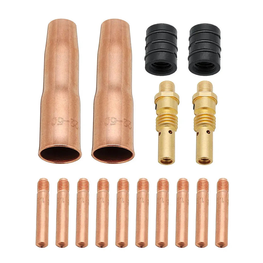 

16pcs Gas Shielded Welding Set Waterproof Nozzle Adapter High-strength Rustproof Soldering Accessories Gas Diffuser Contact Tip