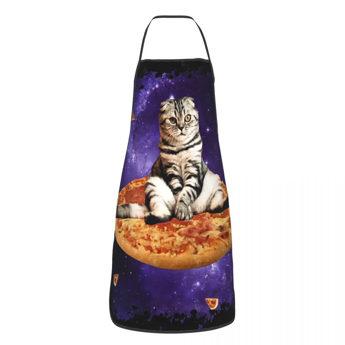 

Custom Bib Space Pizza Cat Aprons Men Women Unisex Adult Chef Kitchen Cooking Funny Tablier Cuisine Gardening