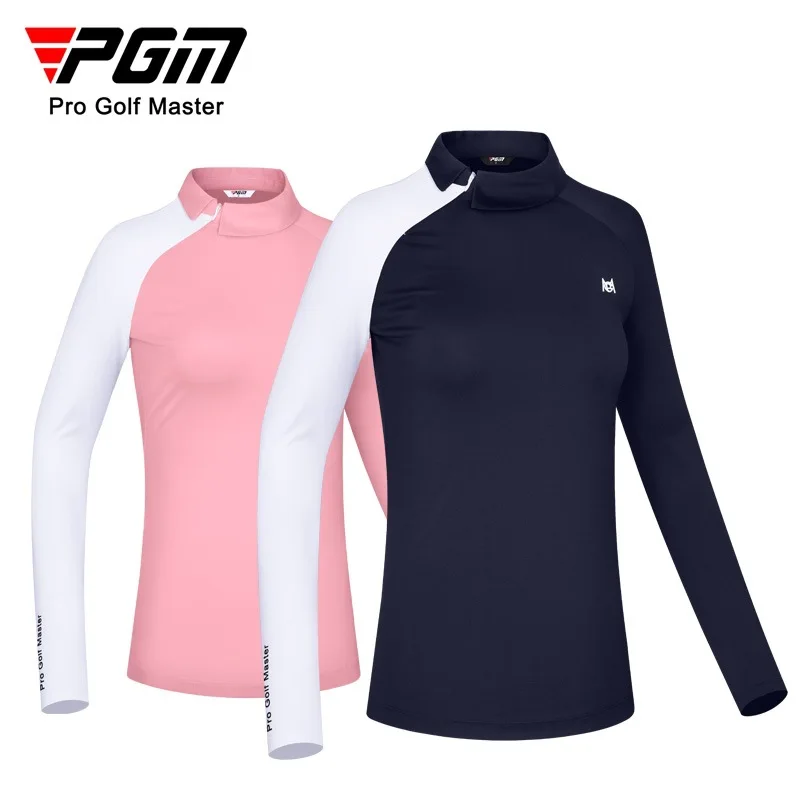 

PGM Golf Summer Women Bottom Coat Shading Sunscreen Long-sleeved T-shirt Breathable Shirt Ultra-thin Cool Money YF485