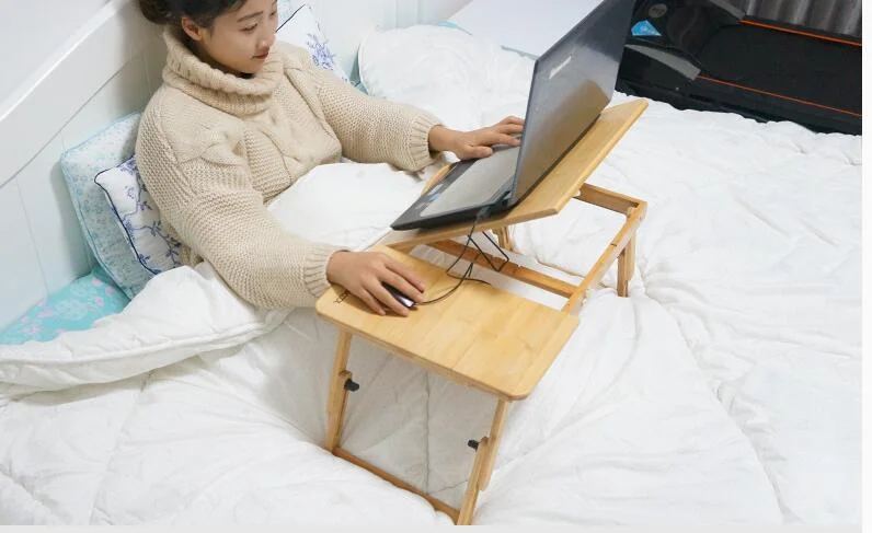 

china yanguanggu folding table bed lazy table bamboo notebook computer desk foldable laptop Desk 50cm
