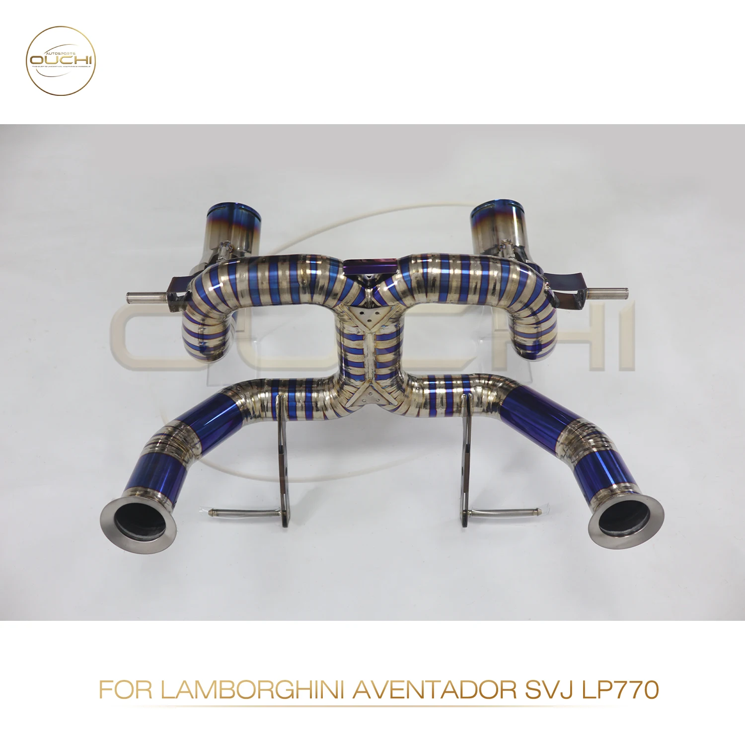 Выхлопная труба OUCHI из титанового сплава для Lamborghini чёрного диска SVJ LP770-4 2018-2021 6.5L