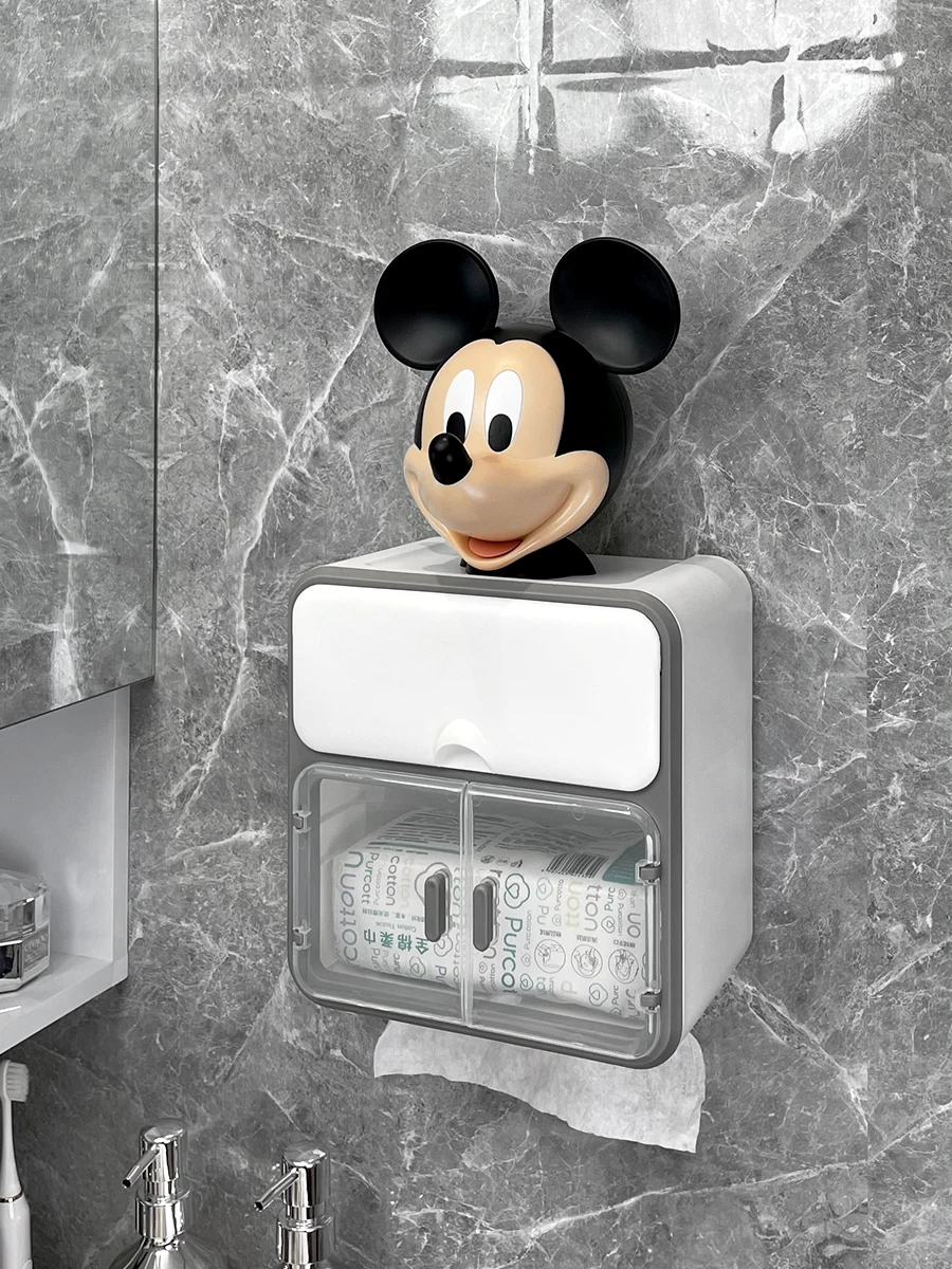 

Bathroom Toilet Paper Holder Punch-free Waterproof Toilet Paper Box Wall-mounted Sanitary Pad Storage Box Bathroom Perfume Shelf