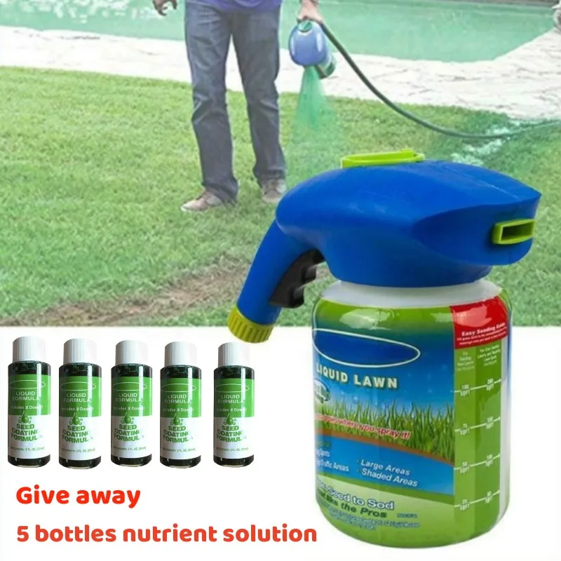 

FeaturedLawn Sprayer Seed Liquid Hydro Seeding System Mousse Plastic Watering Water Spray Can Household Grass Care
