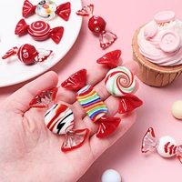 stylish 16 styles artificial cute high borosilicate glass sweety decoration for office candy figurine sweets adornment