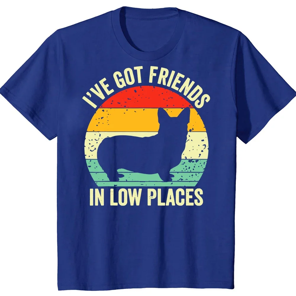 Футболка с круглым вырезом и коротким рукавом Повседневные базовые винтажные