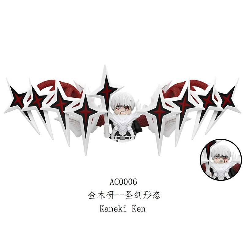 Фото Новые кирпичи Tokyo Ghoul Denji для игрушек XP506-515, подарки для смеха, мини-фигурки, детские строительные блоки для вечеринок, подарки №3
