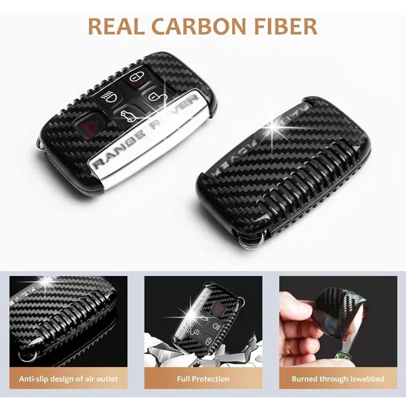 Чехол для ключей из углеродного волокна Land Rover Range Dsicovery LR4 HSE чехол Jaguar E-Pace F-Pace F-Type