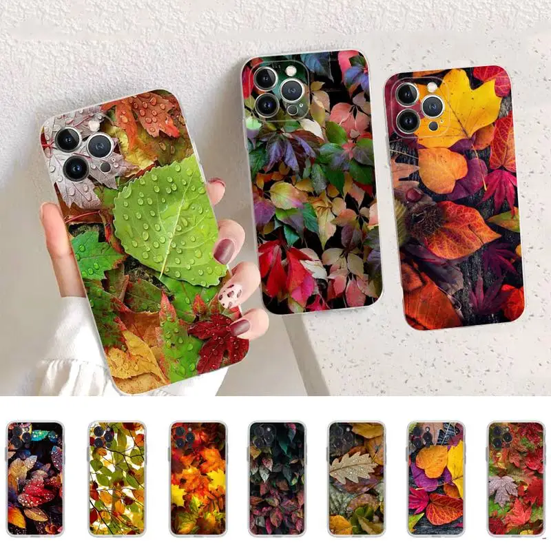 

Maple Leaf Phone Case Silicone Soft for iphone 14 13 12 11 Pro Mini XS MAX 8 7 6 Plus X XS XR Cover