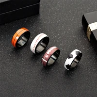 football basketball baseball rugby titanium steel ring sporting goods jewelry rotating decompression jewelry niche design ring