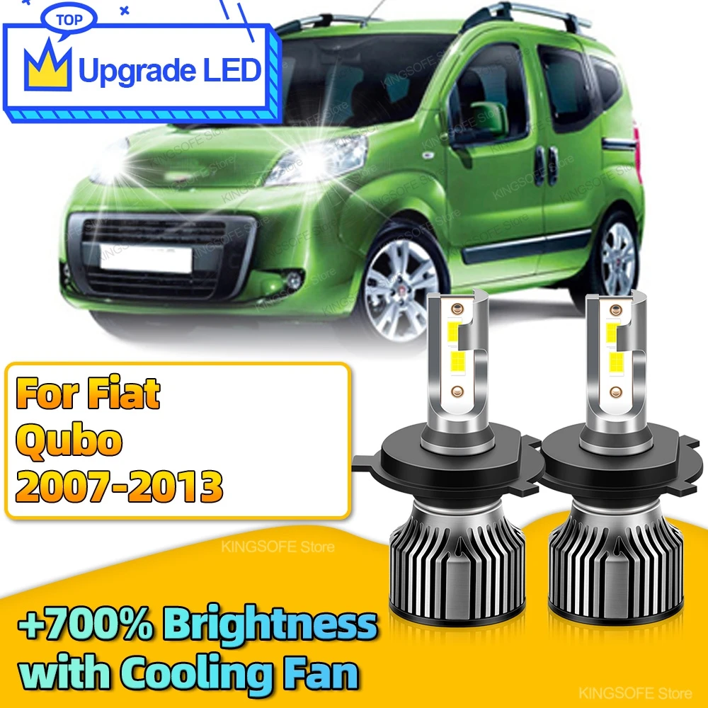 2 шт. светодиодные лампы автомобильных фар H4 CSP CHip Canbus авто фары 30000LM для Fiat Qubo 2007 2008