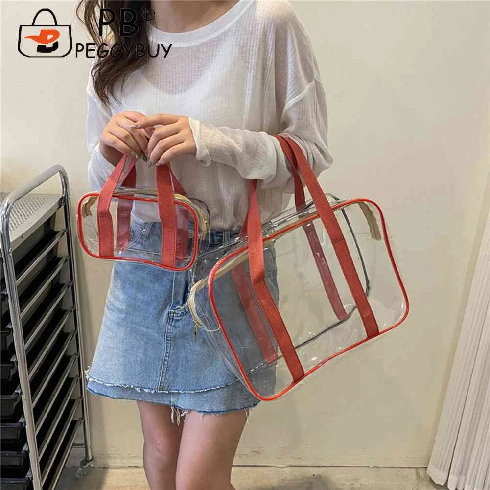 

Модная Прозрачная женская сумка через плечо, вместительные женские тоуты