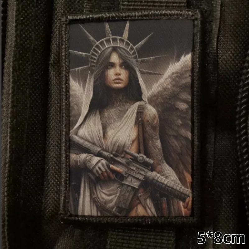 Тактическая нашивка волк в овчине забавная с принтом Иисуса на липучке эмблема