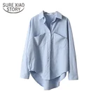 Винтажные женские рубашки, блузки Roupa, весна-осень 2022, женская блузка, корейские женские топы и блузки с длинным рукавом, женские топы, 6658 50