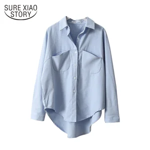 Винтажные женские рубашки, блузки Roupa, весна-осень 2022, женская блузка, корейские женские топы и блузки с длинным рукавом, женские топы, 6658 50