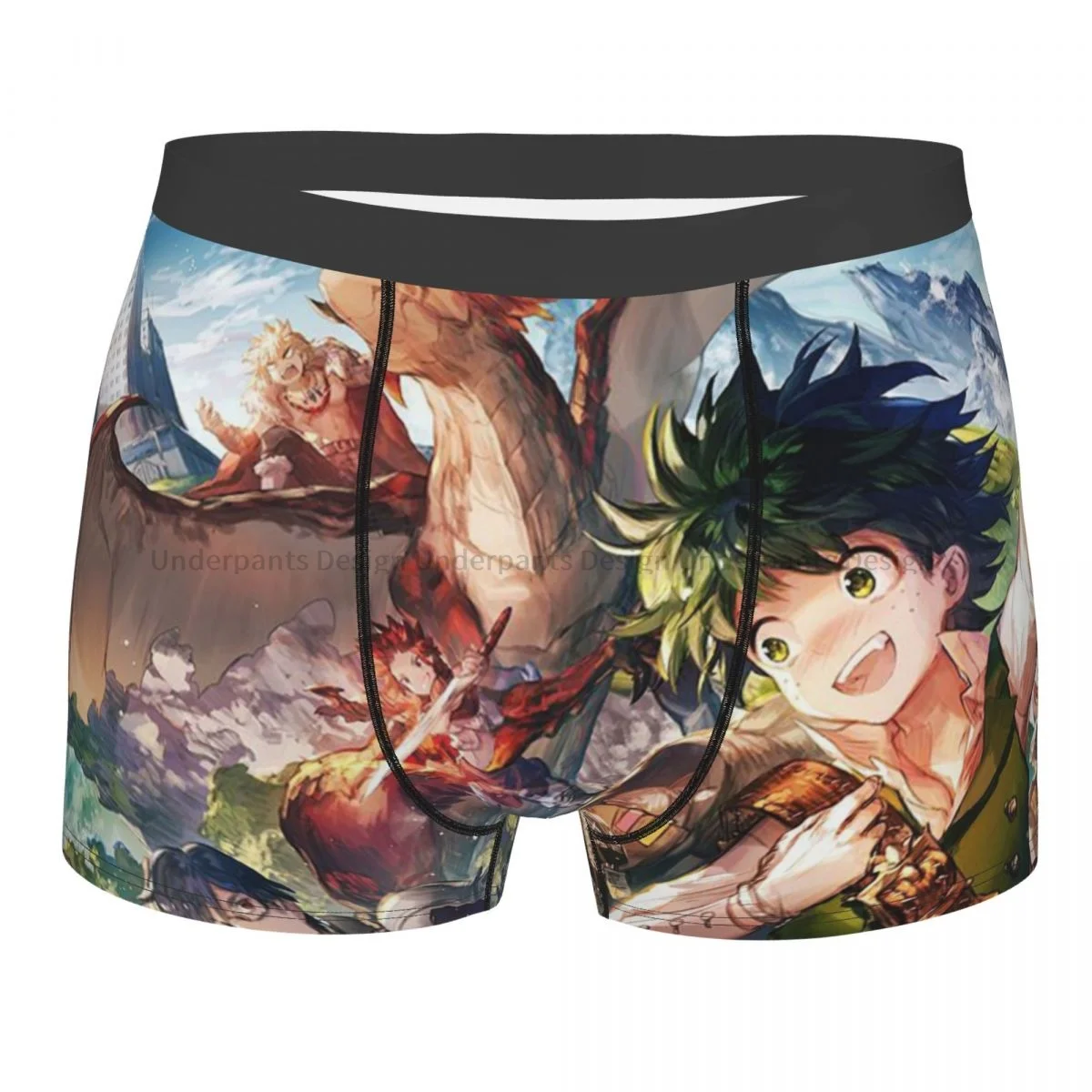 

Аниме боевые трусы My Hero Академия Midoriya Izuku, дышащие трусы, мужское нижнее белье, удобные шорты, боксеры, трусы