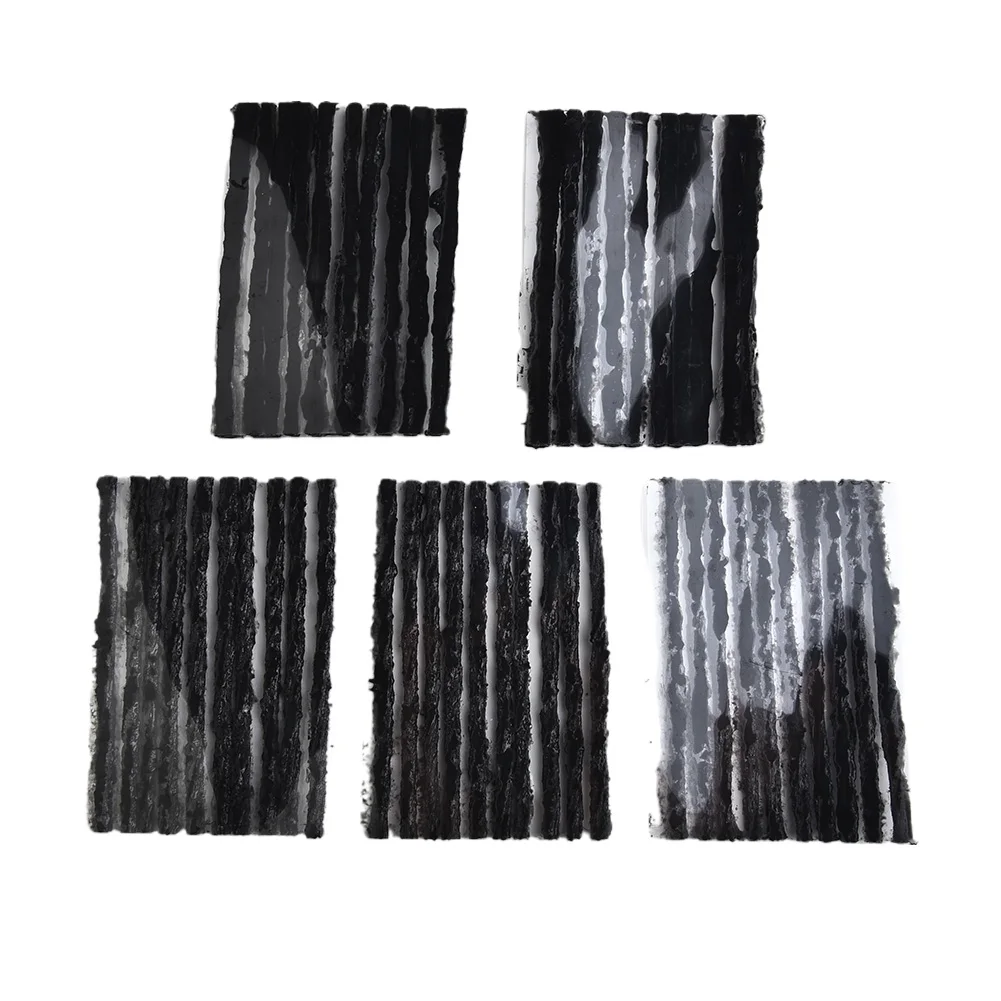 

Black Car Tyre Seal Strip Puncture Recovery Repair Replacement Rubber Tire Tubeless 0.1inch For Bike Kit Useful