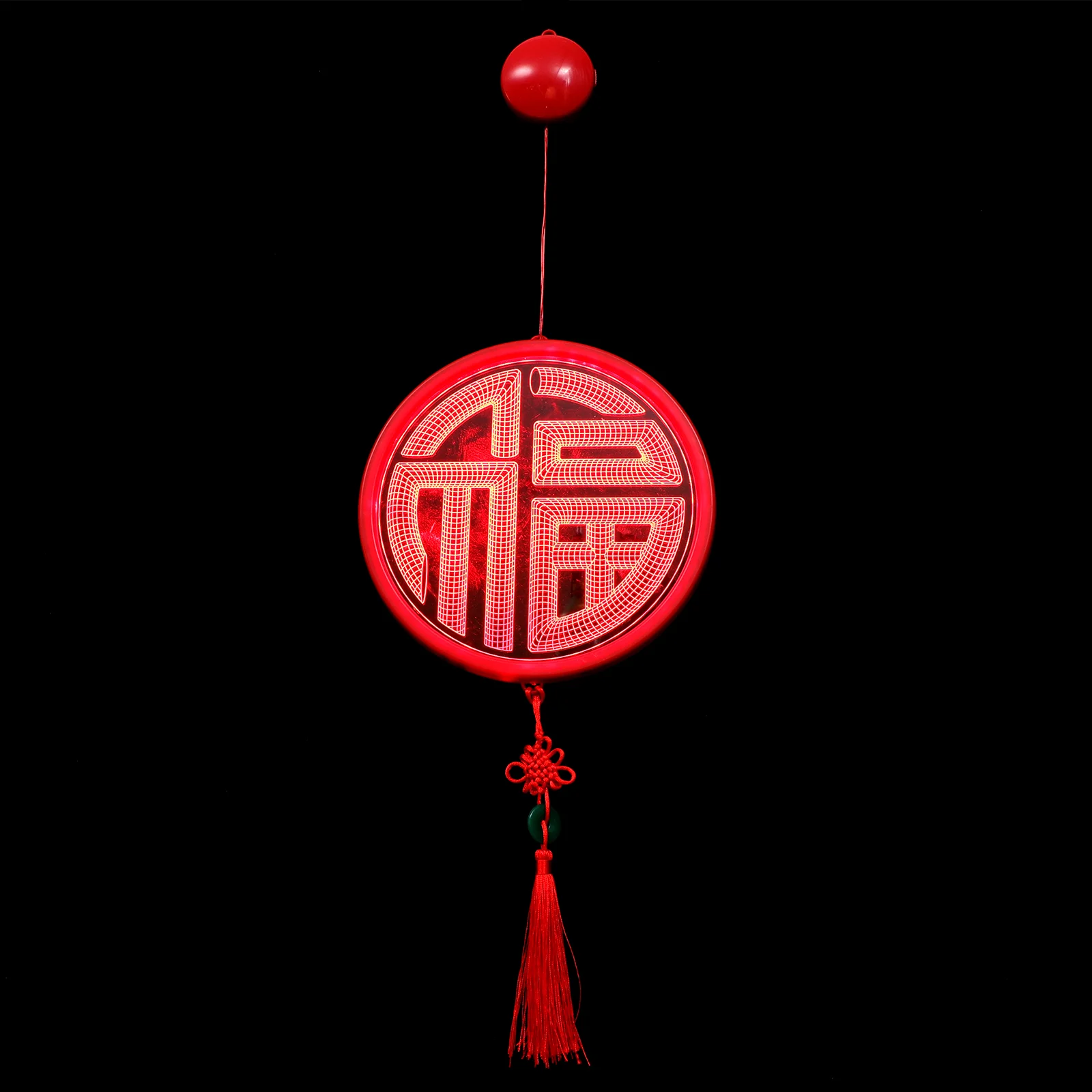 1pc New Year Door Hanging Decor Chinese Theme Light Pendant Scene Layout Prop