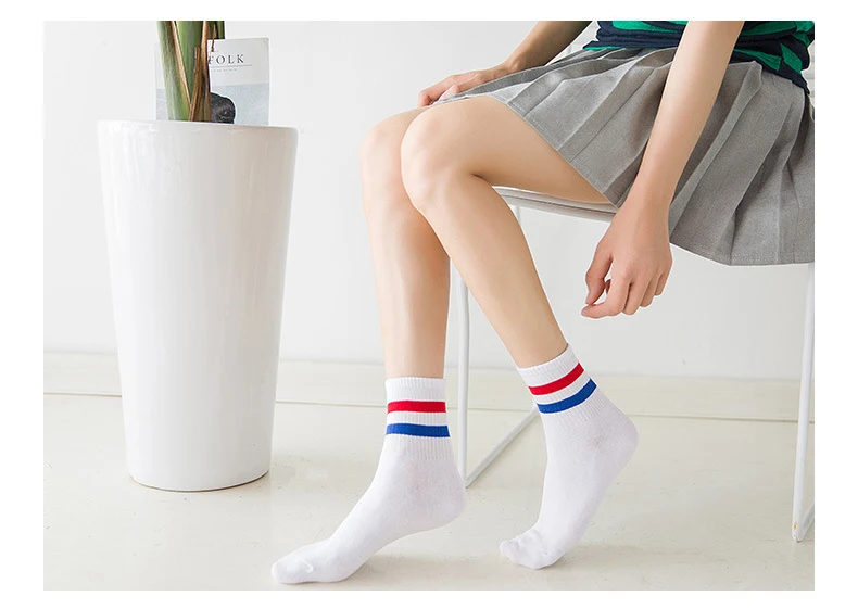 

Однотонные полосатые короткие носки для женщин в стиле Харадзюку, хип-хоп, скейтборд, круглые носки, хлопковые повседневные унисекс мужские/женские носки, низкие носки