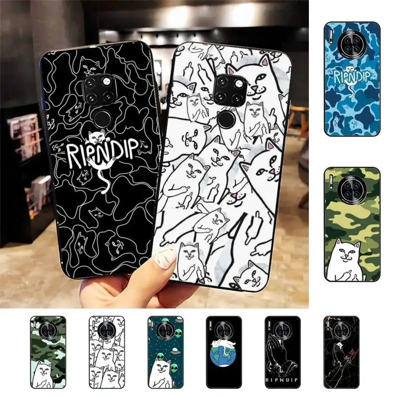 

RUICHI Rip N Dip Cat Phone Case For Huawei Nova 3I 3E mate 20lite 20Pro 10lite Luxury funda case