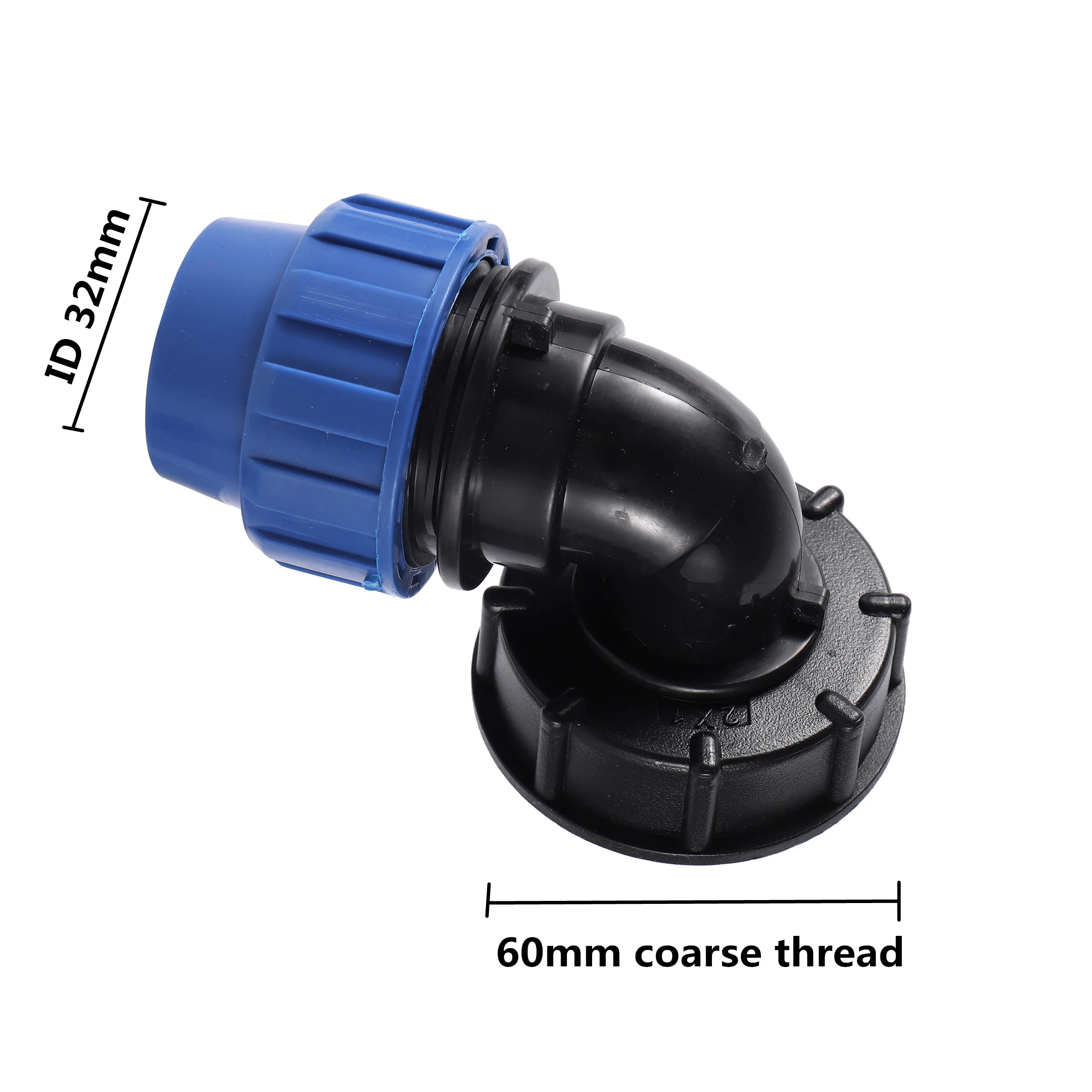 

IBC Штатив для воды S60, грубая Резьбовая Крышка 60 мм, внутренняя резьба до 20/25/32 мм, колено для резервуара для воды, переходник для выпускного крана