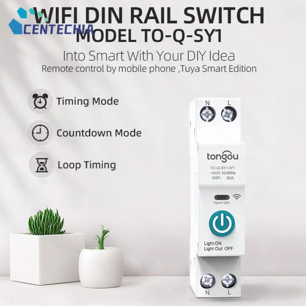 

Беспроводной Выключатель на Din-рейку, Wi-Fi, 10-63 А