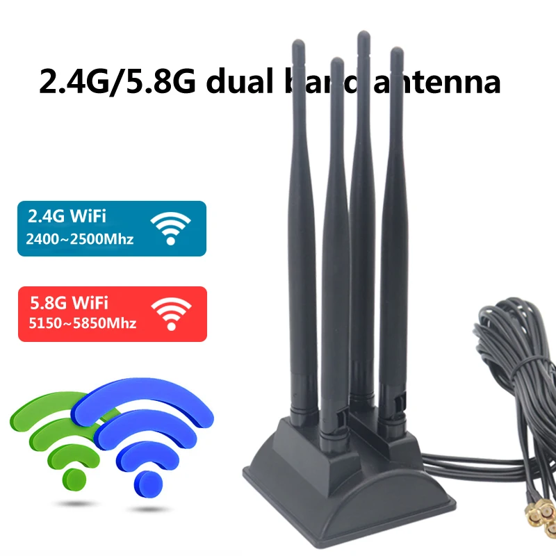 4*4 шт. кабель дальнего действия двухдиапазонный 2 4G 5 8G Omni Wi-Fi маршрутизатор