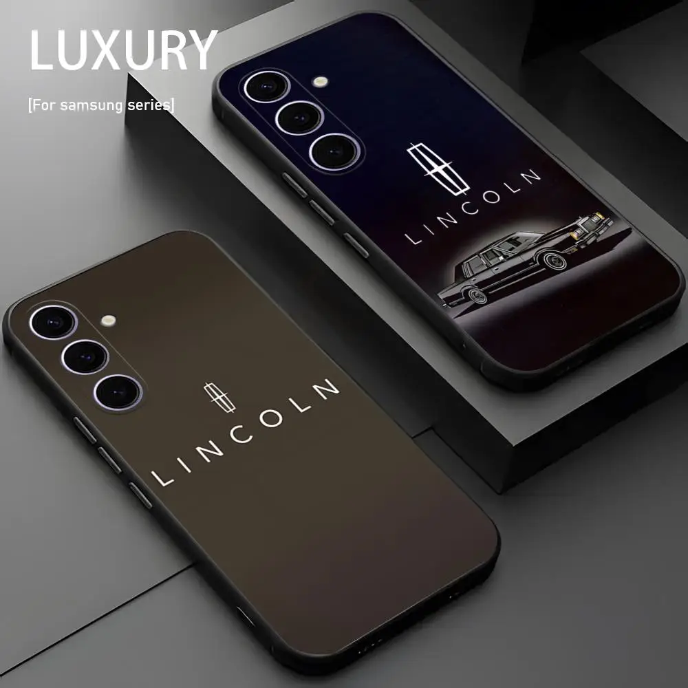 Автомобильный чехол для телефона L-linc-olnS SX Samsung Galaxy S25 S24 S23 S22 S21 S20 Plus Ultra Note20 мягкий