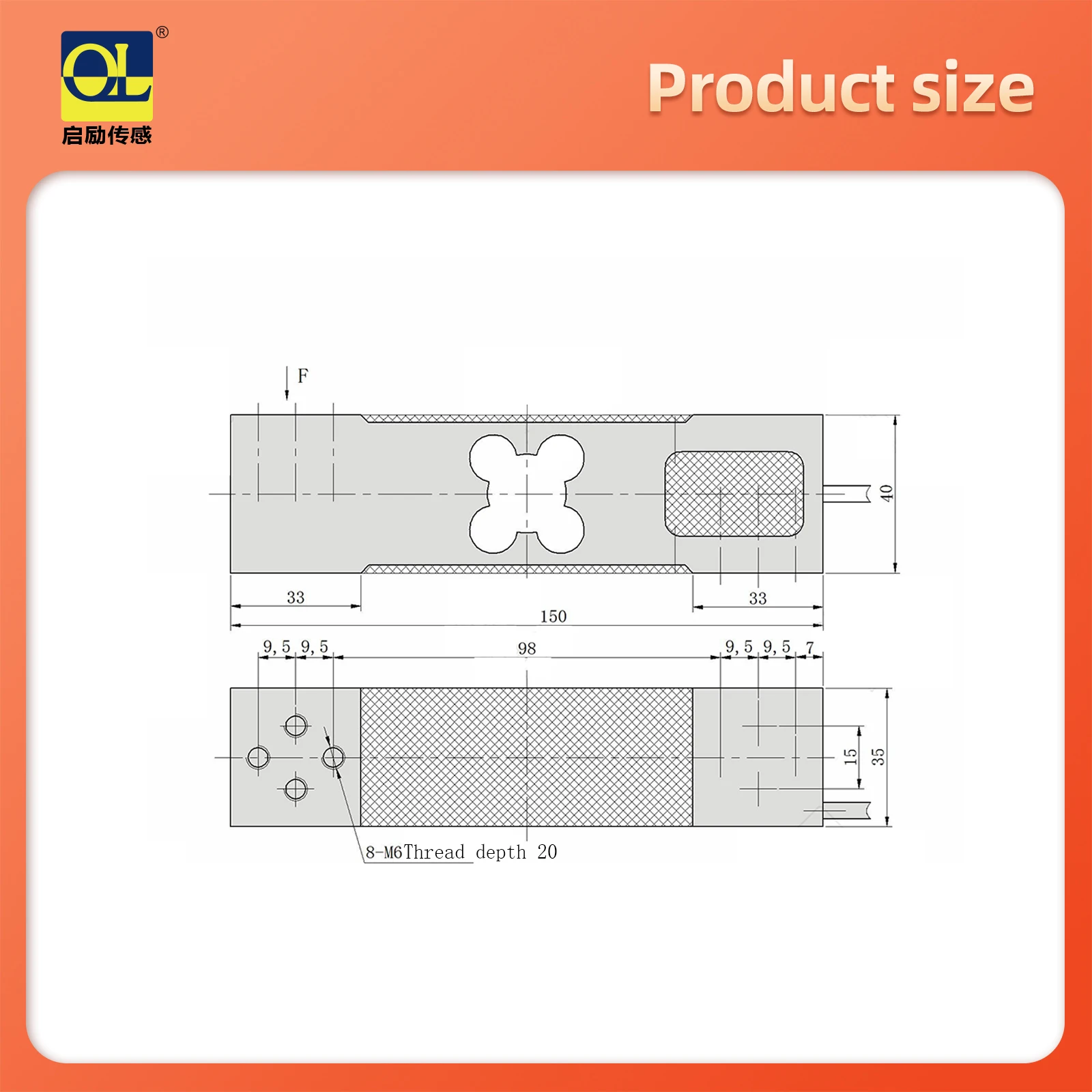 Фото Капстера целомудрия для зарядки воздуха премиар Култреник, Force Sensores, Rectangle Vople, HX711, Пресс, Компрессия, Натяжение 100кг №3