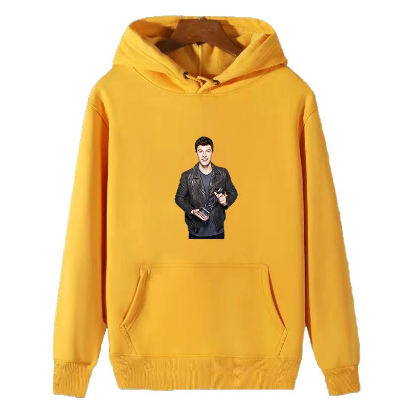 Shawn Mendes Blue fashion graphic Hooded sweatshirts essentials fleece hoodie winter thick sweater hoodie cotton Hooded Shirt