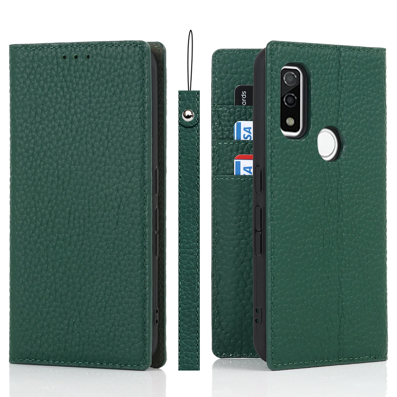 

Litchi Genuine Leather Case for Fujitsu Arrows 5G F-51A U 801FJ NX9 F-52A Be3 F-02L N F-51C Tective Sleeve With Bracket Cover